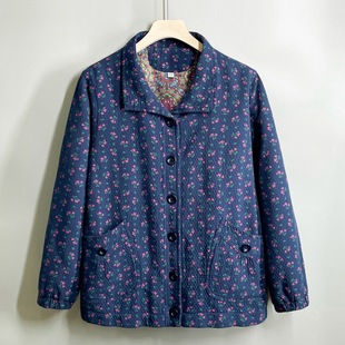 Mother's Spring Coat Old Lady's 2025 Clothes for Middle-aged and Elderly Grandma's Spring and Autumn New Pure Cotton Thin Top