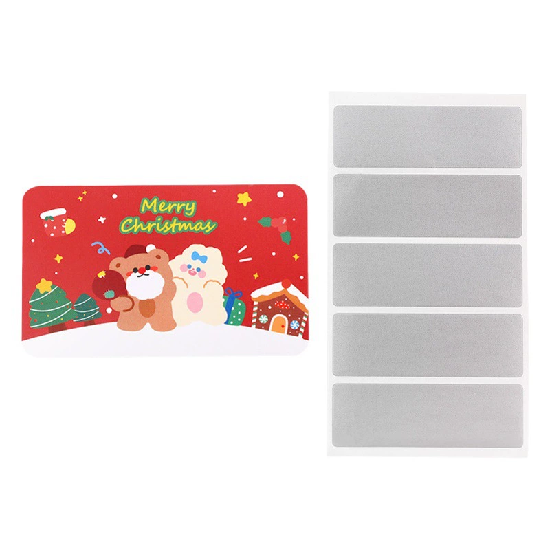 Рождественская скретч-карта с героями мультфильмов. Детская рождественская скретч-карта с рукописным текстом. Студенческая награда. Счастливая скретч-карта.