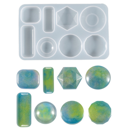 Poppy diy crystal glue mold pendant pendant geometric pendant earrings making jewelry silicone mold