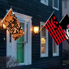 アマゾンの対外貿易の越境の商品の供給源のハロウィンの旗の室内の室外の暗いhallowen flag