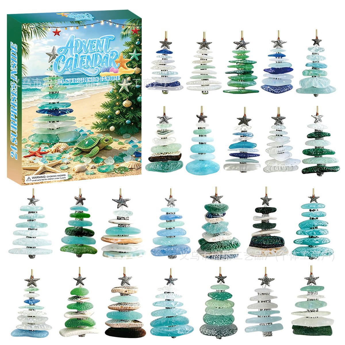 Calendario de Adviento Navideño de Cajas Sorpresa de Acrílico, Interactivo, para Navidad y Fiestas