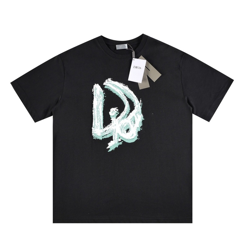 D's 夏春 Tシャツ トレンド 万能 半袖 プリント レタード コットン ゆったり ラウンドネック 絶妙な Tシャツ|undefined