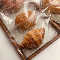 Bread packaging bag toast donut bagel ice box disposable food transparent baking self-adhesive sealing bag