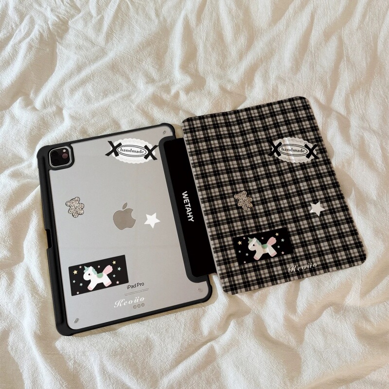 Classic Plaid Pony Multi-Fold Tablet Protective Case iPad 10/11/12 Generation/Air4/5/6/8/10.2 Classic Plaid Pony Multi-Fold Tablet Protective Case iPad 10/11/12 Generation/Air4/5/6/8/10.2