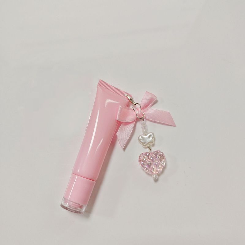 リップグロス用チューブ 8ml/15ml ピンク色 在庫あり 穴あき チェーン付き ペンダント付き 化粧品容器 アイクリームサンプル|undefined