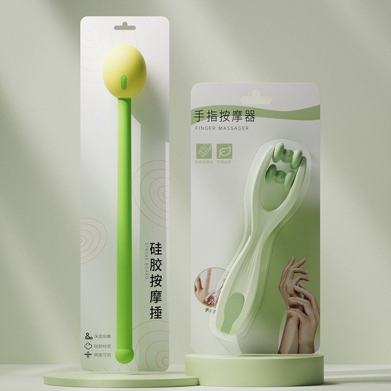 Martillo de masaje martillo meridiano hombro y cuello golpeando palo raqueta de fitness raqueta de meridiano raqueta de silicona cuidado de la salud espalda golpeando artefacto