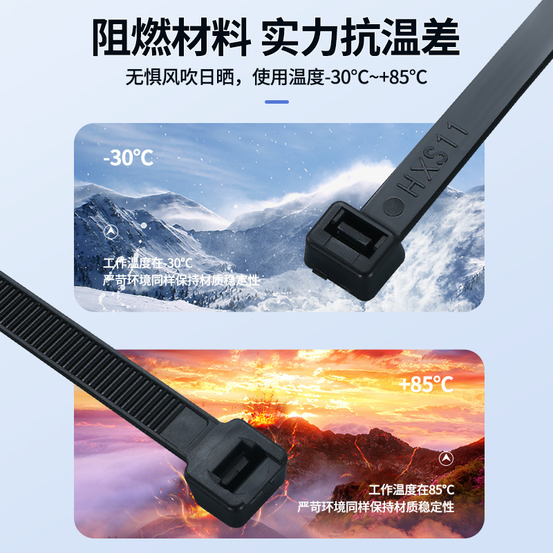 卸売りセルフロック式ナイロンバンド3*100 4*200 5*300 5*400束線帯プラスチックベルトpa 66|undefined