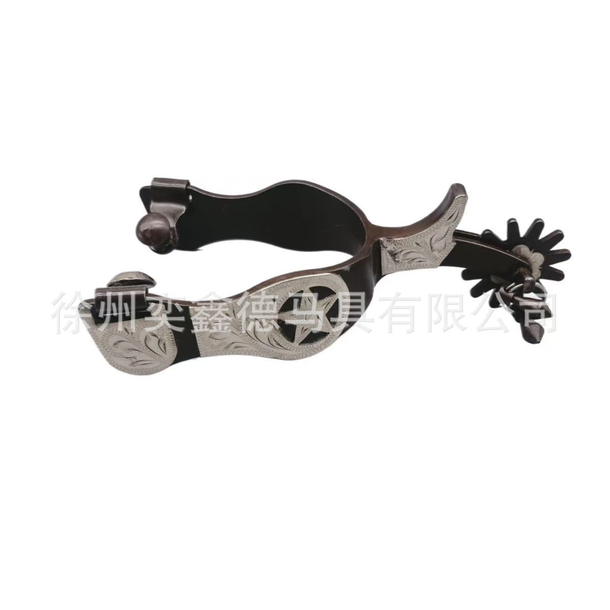 Professional Western Equestrian Supplies Western-Style Production Riding Equipment German Silver Decorative Wrench Hand-Carved Horse Spurs