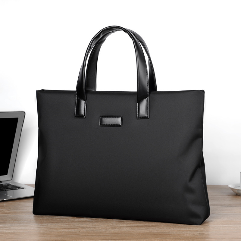 Men's laptop bag 14-inch business Oxford cloth portable briefcase Office conference bag gift printed logo