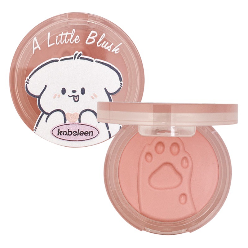 Xierui kobeleen rubor en crema con un toque de rubor rojo, polvo mate que no vuela, maquillaje duradero, rubor que realza el color y crema colorete
