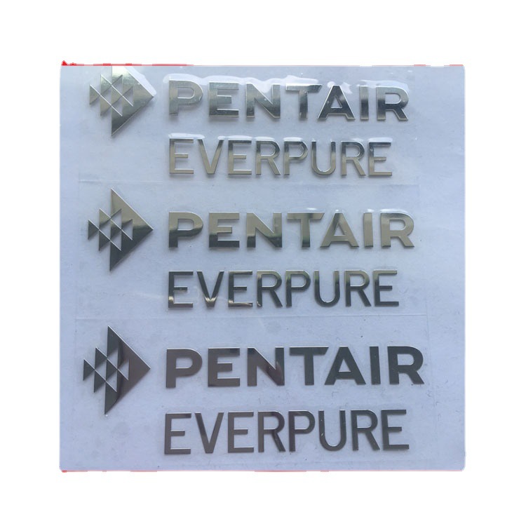 皮革商标LOGO标签 金属纯镍片标牌 皮具热熔胶银色分体字标贴深圳