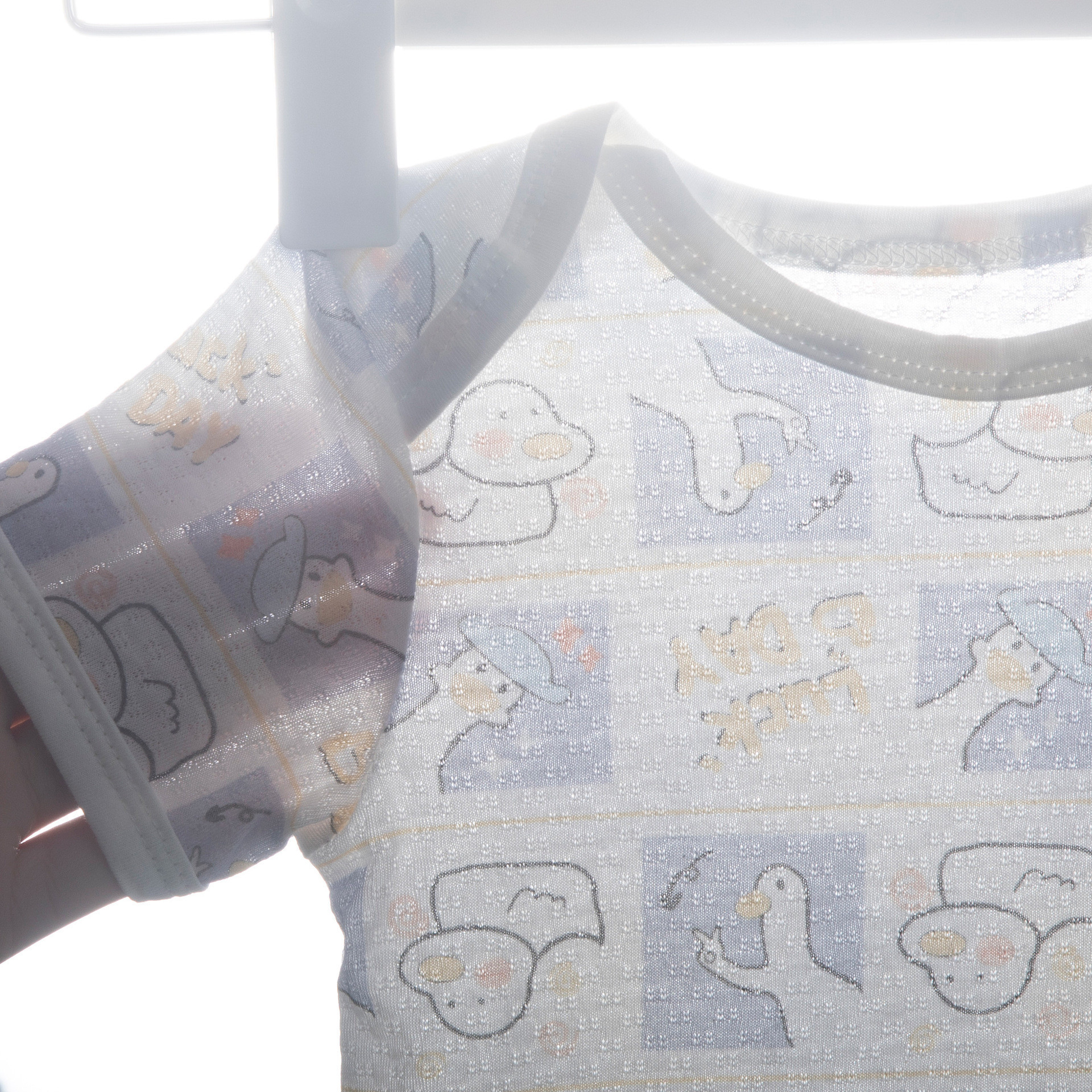 Verano delgado algodón jacquard bebé mangas cortas ropa interior ropa de recién nacidos ropa de trepa triangular