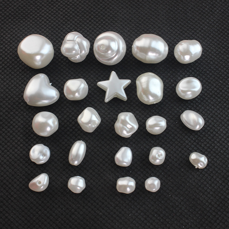 ABS Baroque imitation pearl small bean gravel rice beads shaped False Pearl five-pointed star loose beads diy jewelry accessories