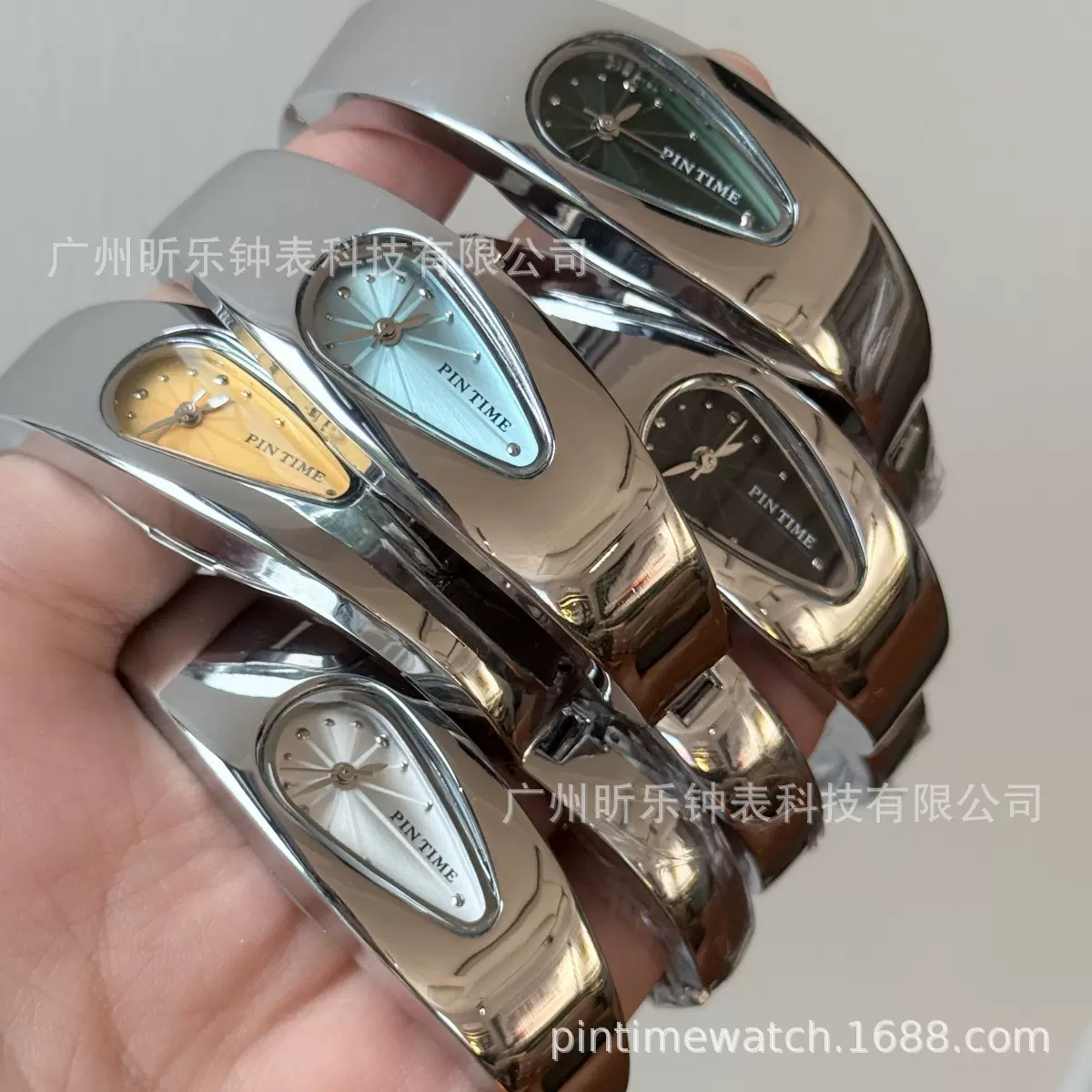 爆款y2k异形水滴型手镯手表女情侣精致轻奢高级感时髦中古千禧风