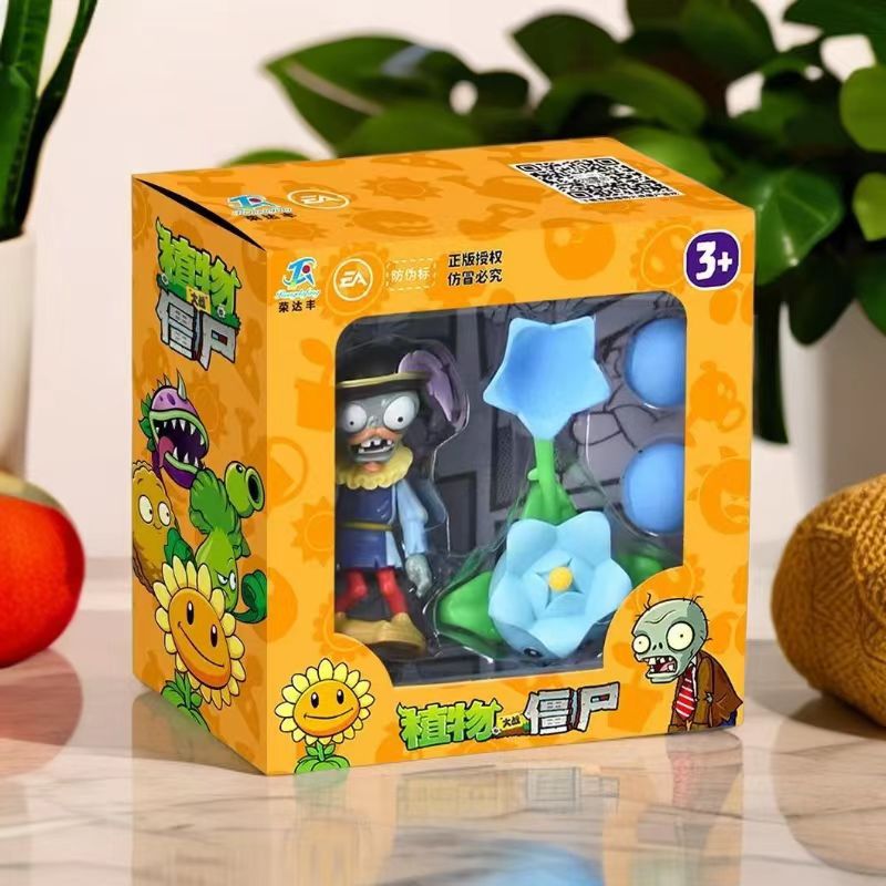 Genuino Plants vs. Zombies Toys Caja ciega Hielo Sandía Pimiento Dulce y repollo Lanzador Monopatín Noble Concha al acecho