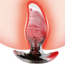 新款星河液态硅胶肛塞后庭男女用自慰器情趣SM拳交扩肛器成人用品