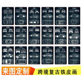 铁皮画酒吧服装店家居壁饰Tin Metal Decor跨境专卖装饰铁皮画