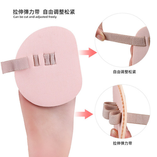 Toe separator, metatarsal pad with thumb overlap hammer toe share, breathable sweat-absorbent anti-wear anti-pain front foot pad