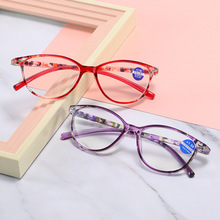 新款时尚包花老花镜pc防蓝光女士老年眼镜展销送礼老光镜超显年轻
