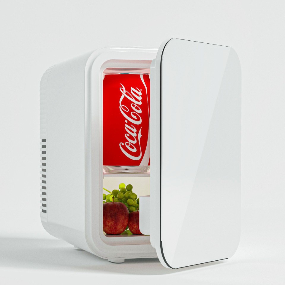 Refrigerator for Car Use, Low-Power Dual-Core Cooling, Noiseless, Fresh-Keeping, Energy-Saving Mini Fridge for Dormitory Use