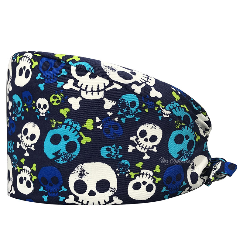 Venta caliente de Europa y América Mickey casquillo de la enfermera médico tapa de impresión de algodón puro sombrero de trabajo de exportación de comercio exterior en la acción al por mayor