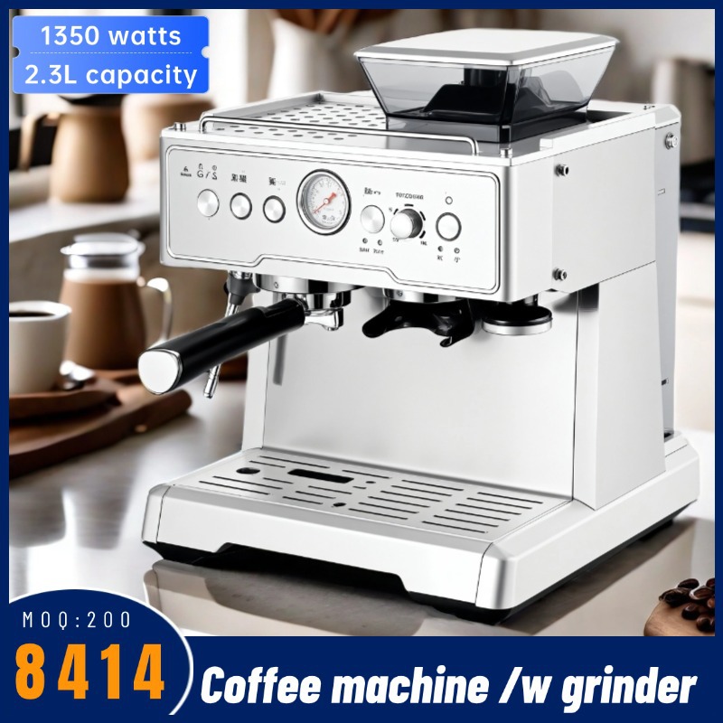 Máquina de café italiana transfronteriza semiautomática para el hogar concentrada con molienda máquina de café capuchino todo en uno