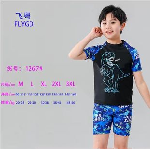 Wholesale new children's swimwear boys swimming clothing boys swimming trunks for large children baby quick-drying sunscreen swimming equipment