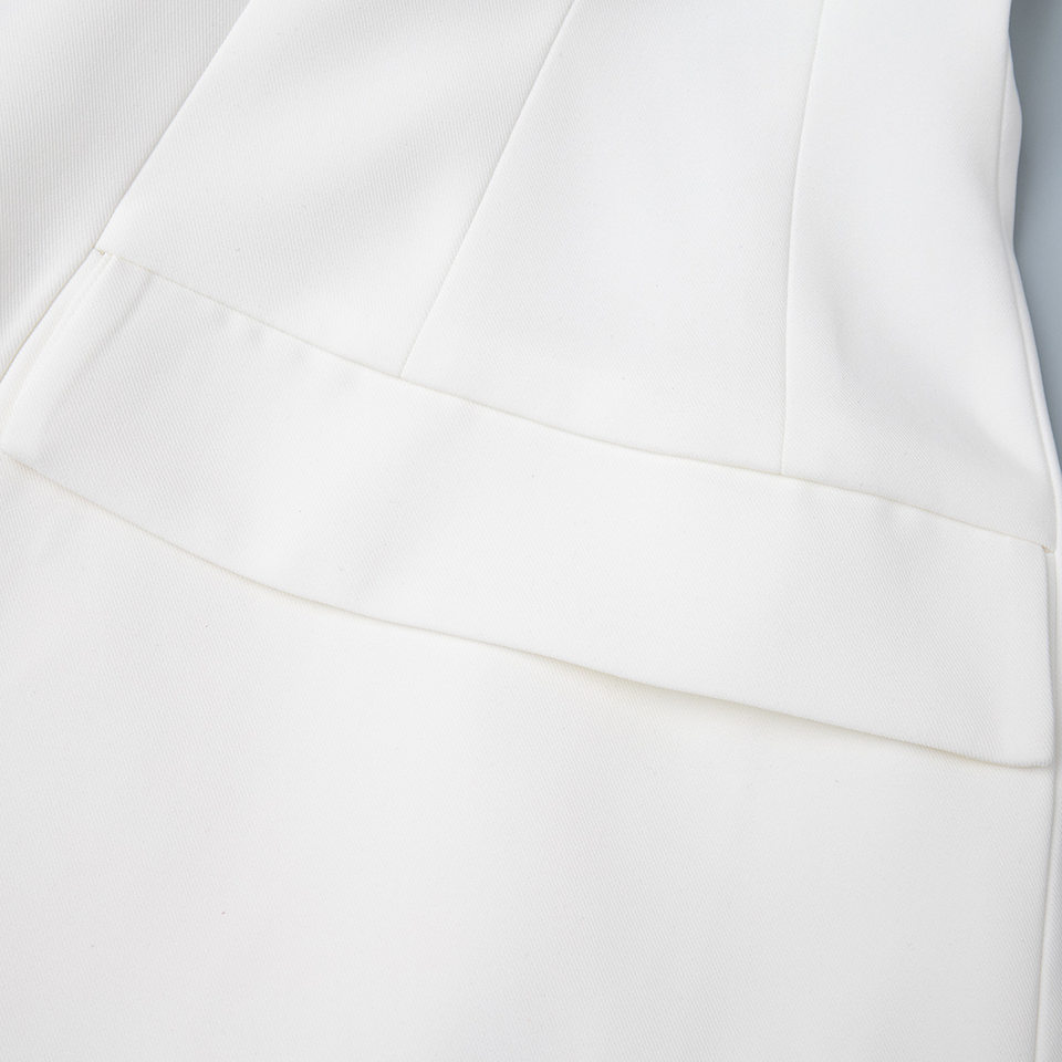 Áo vest nữ cổ chữ V dáng ôm eo tôn dáng, tay dài, phong cách công sở — Màu trắng, Màu đen, Màu đỏ rượu, màu nâu nhạt chi tiết 20