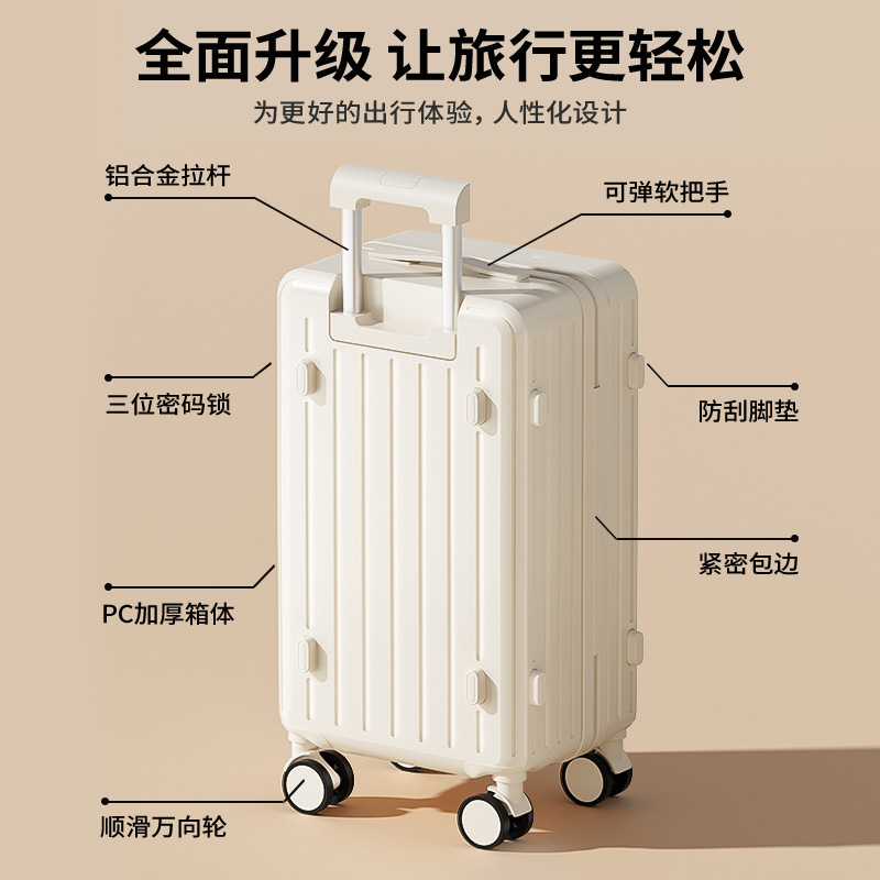 Maleta de gran capacidad 24 cajas de tracción de moda multifuncional caja de contraseña 28 pulgadas estudiantes fuerte viaje caja de embarque 20