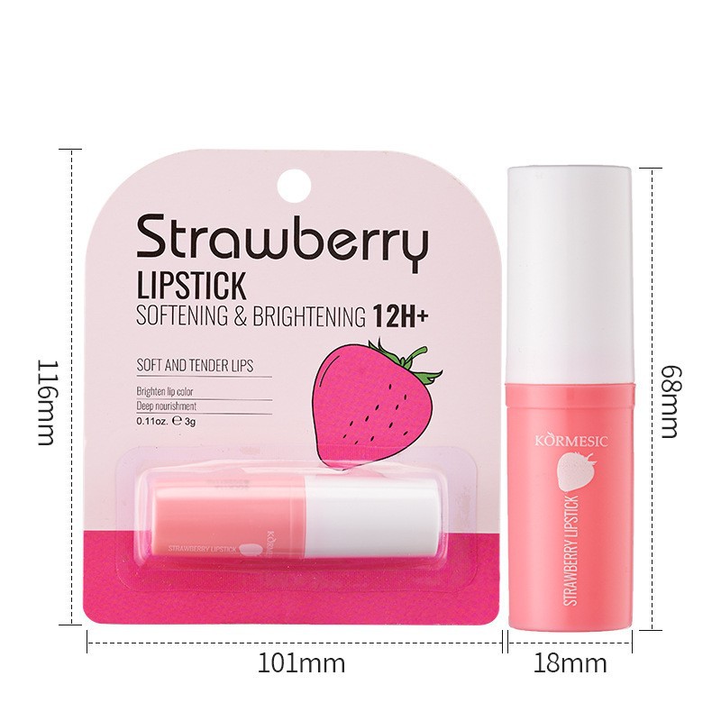 딸기 향 촉촉한 립밤 3g [수출 전용 상품, 국내 판매 금지. 구매 시 면책 조항에 동의하며 책임은 구매자에게 있습니다.]