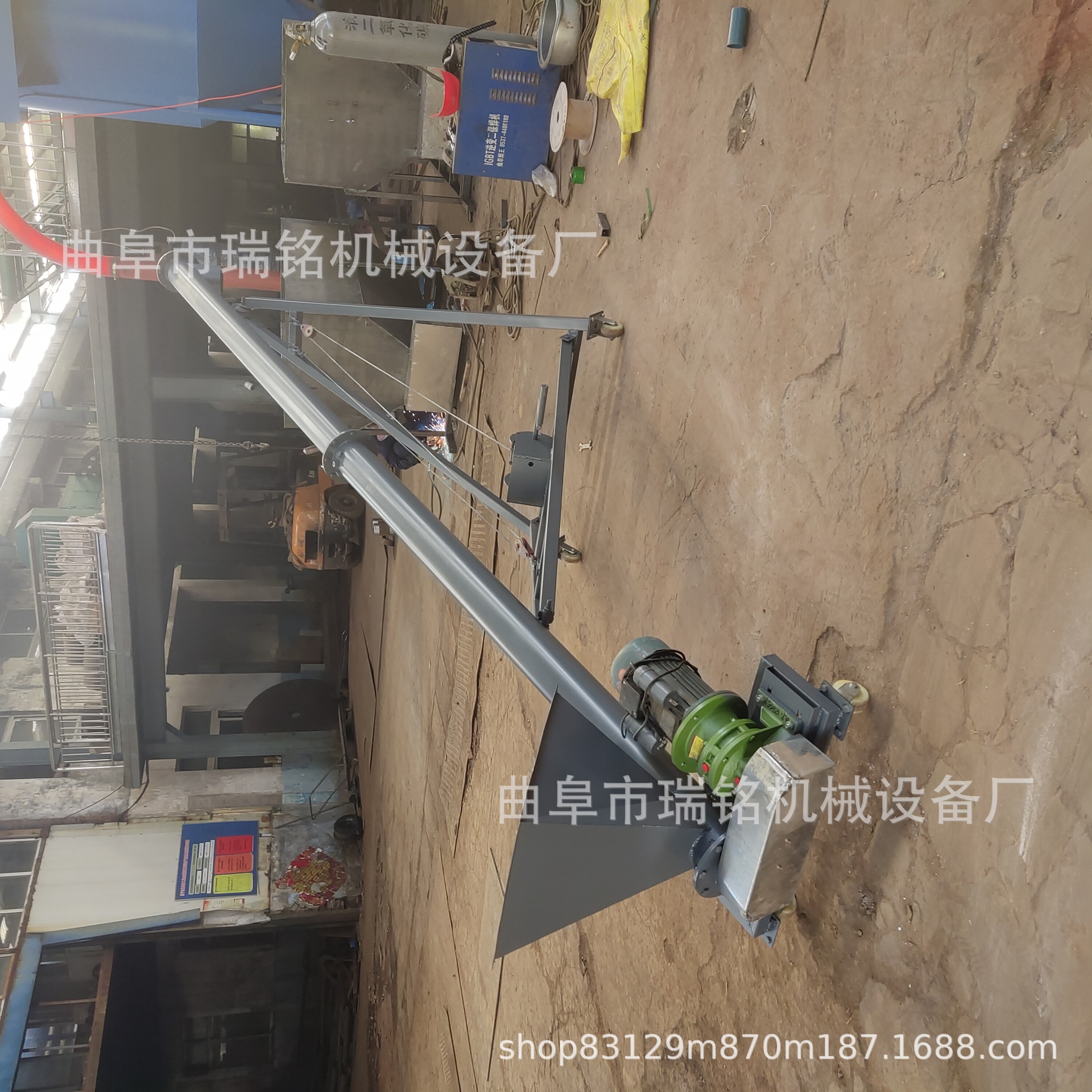 不锈钢倾斜式沙子水泥螺旋提升机TGFF 矿用不锈钢水稻壳螺旋输送