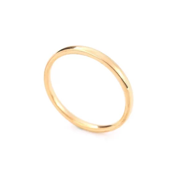 ING style light luxury design sense 2mm titanium steel thin ring female Korean version of the small ring smooth couple ring wholesale