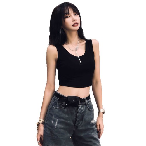 Cross-border strapless bra with cushioned backless top for women, summer short-style bare-chested bodycon crop top, spicy girl base layer, manufacturer wholesale