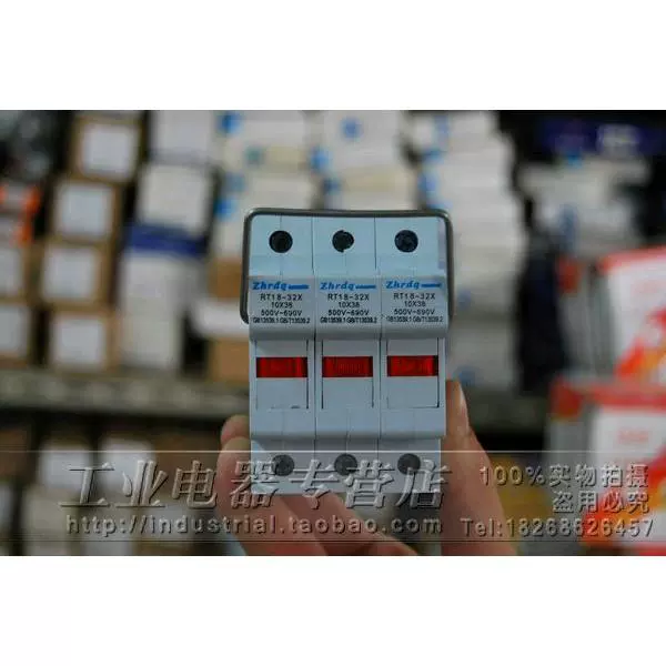 [Zhenhao] RT18-32X 3P образец основания предохранителя на рейке со световым индикатором 10*38