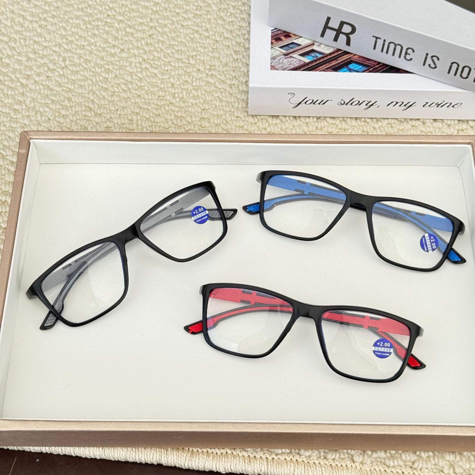 Fashionable two-color magnifying glass for men and women for elderly…