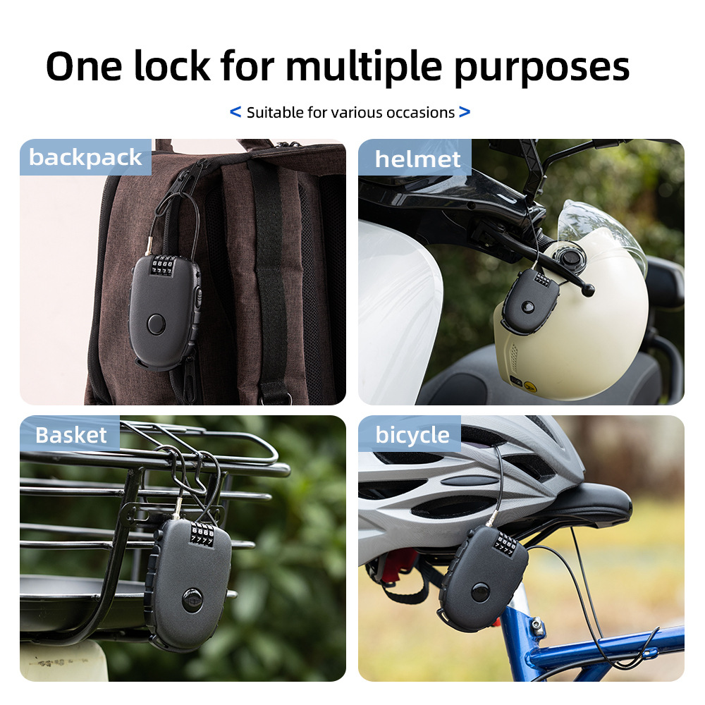 携帯ワイヤーロック通牛はワイヤーを引っ張ることができます。