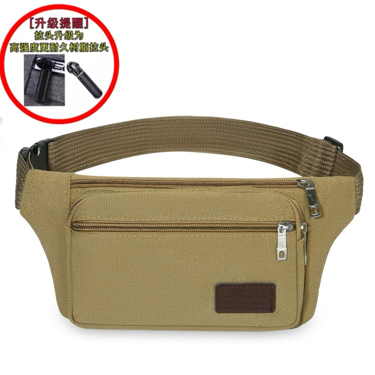 Riñonera de lona para hombre con bolsillo para teléfono, riñonera resistente para mujer, multifuncional, bandolera