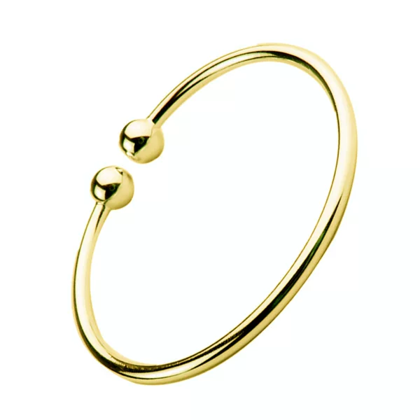 Korean version of simple Joker silver-plated garlic bracelet open C- shaped double bead bracelet trembles live small gift wholesale