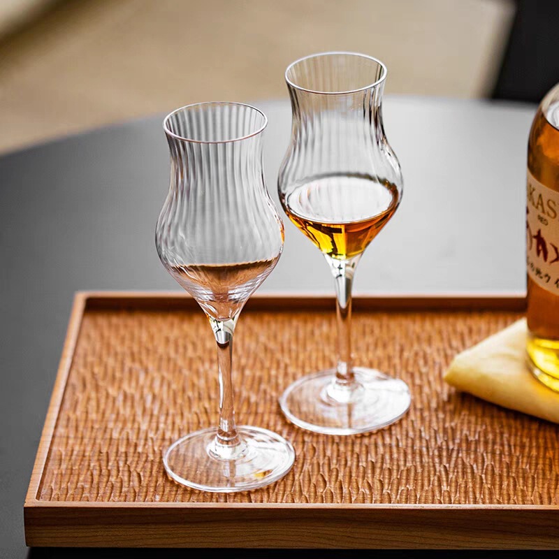 High-quality, premium Yamazaki Kikuchi Masanobu-style Japanese vertical-patterned aroma cup, Japanese whiskey tasting cup High-quality, premium Yamazaki Kikuchi Masanobu-style Japanese vertical-patterned aroma cup, Japanese whiskey tasting cup
