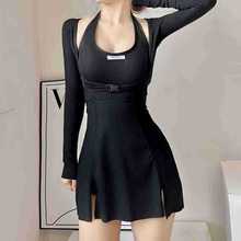 ◆DU泳衣女夏季2023新款大码连体裙式保守遮肚显瘦高级感游泳衣女