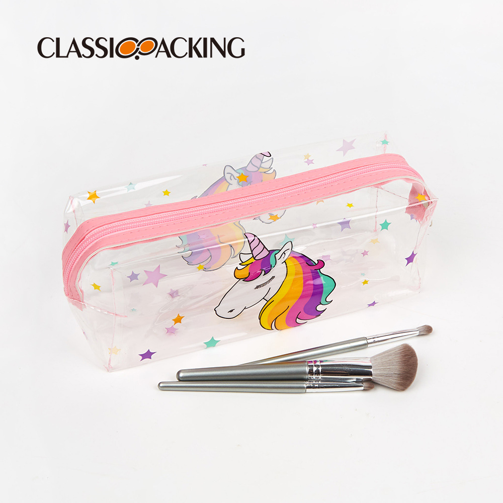 Suministro directo de fábrica material de PVC caja de lápiz patrón de dibujos animados estudiante de la escuela primaria papelería bolsa de almacenamiento simple bolsa de almacenamiento