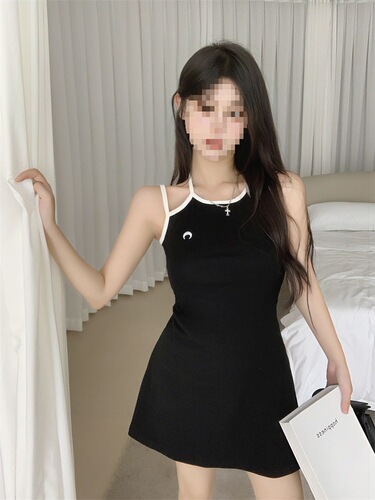 3563 #summer new style temperament and slimming embroidery hot girl skirt, women's clothing, base suspender vest, hip dress