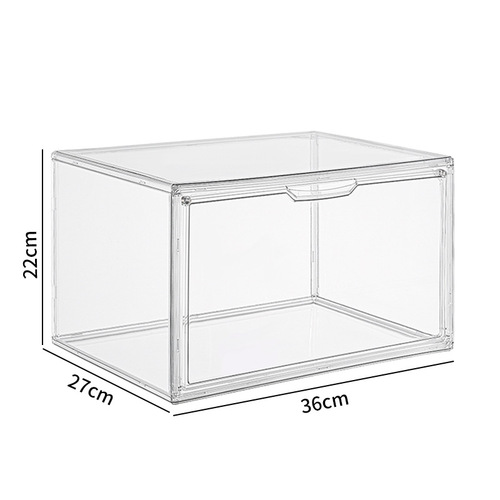 Transparent shoe box magnetic double door Aj dust-proof shoe storage box high transparent pet can be superimposed on the Internet celebrity wall shoe cabinet