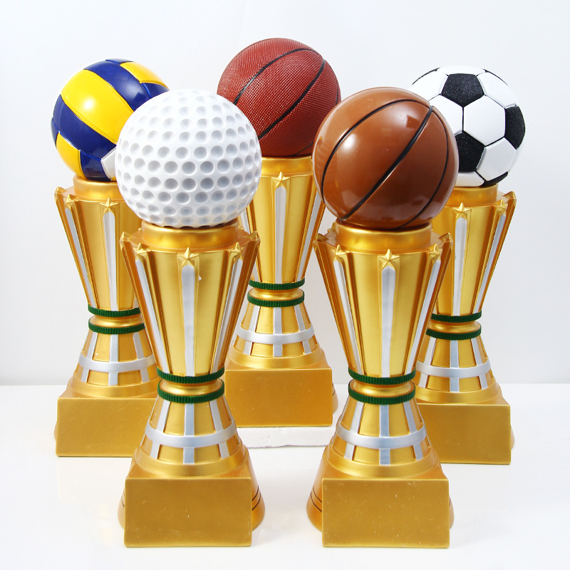 Baloncesto, fútbol, trofeos de voleibol, oro, plata, bronce, concursos deportivos, premios, trofeos de tenis de mesa, trofeos de golf