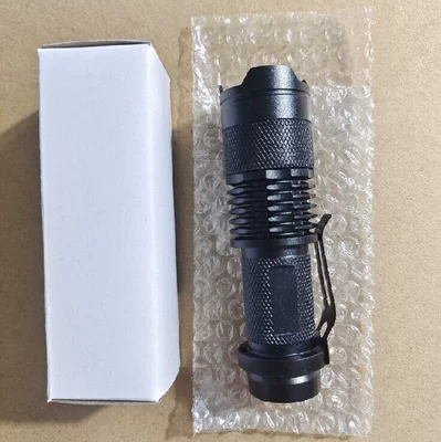 Cross-border hot sale UV flashlight SK68 white light/violet light/red light/green light/blue light/multi-purpose flashlight (UV fənərlər) - white-light-single-flashlight-white-box-packaging
