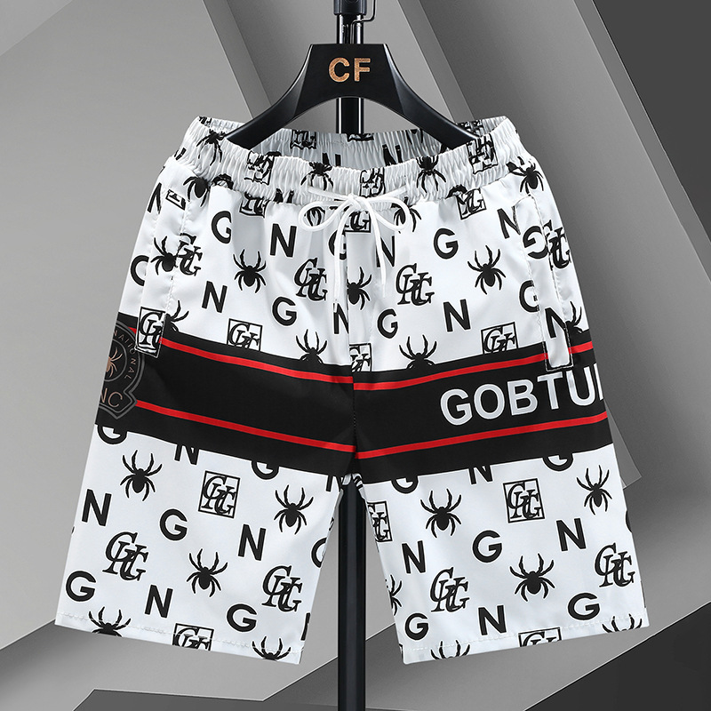 Sommarstrandbyxor för män, avslappnade löpar- och sportshorts, 5-punkts byxor med raka ben för män_voghion.com