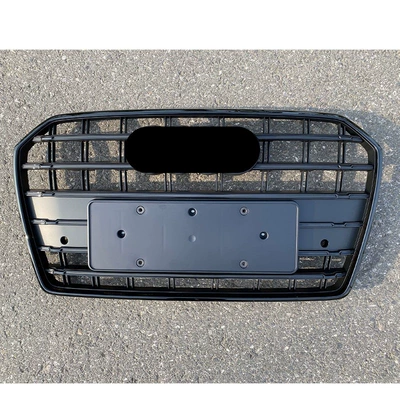 Suitable for Audi A6L Grille Zhongwang - a6l-sports-model-black-frame-black-label-mid-net