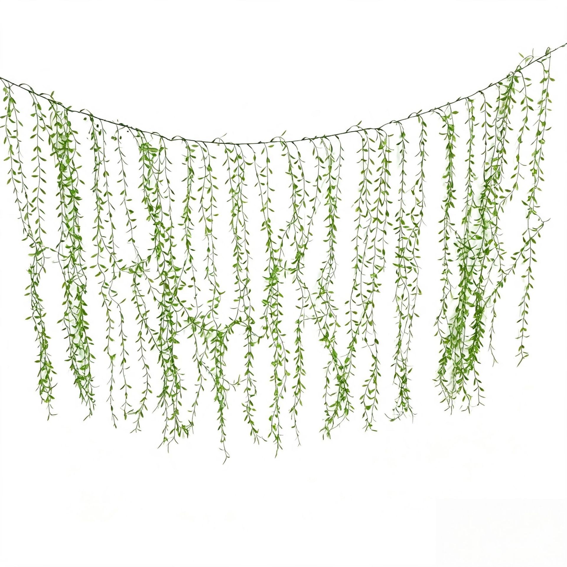 TEMU5 Willow Leaf Vine, Artificial Green Plant, Hanging Vine, Fake Flower Decoration