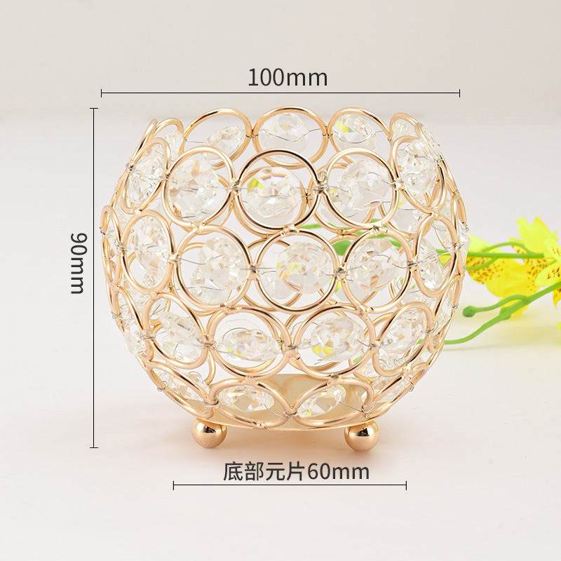 El fabricante vende cuentas octogonales, bola de cristal, fiesta, copa de vela de boda, efecto de atmósfera de vidrio hueco retro creativo, candelabro