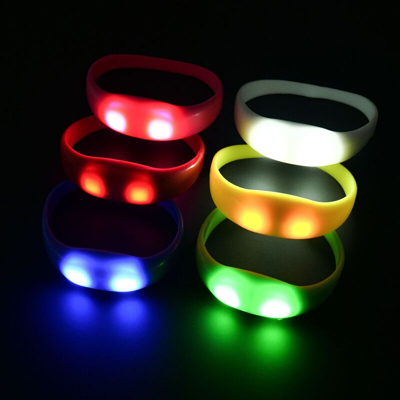 Concert Led Light-Up Wristband, Non-Silicone Sound-Activated Light-Up Bracelet, Non-Silicone Light-Up Wristband with Sound-Activated Vibration Concert Led Light-Up Wristband, Non-Silicone Sound-Activated Light-Up Bracelet, Non-Silicone Light-Up Wristband with Sound-Activated Vibration